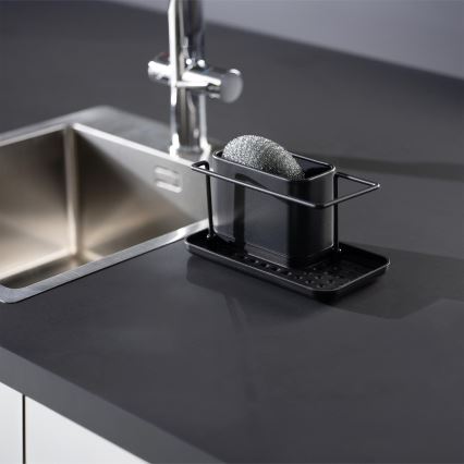 WENKO 55078100 - Οργανωτής BLACK OUTDOOR KITCHEN 21x12 cm ανοξείδωτος/μαύρος