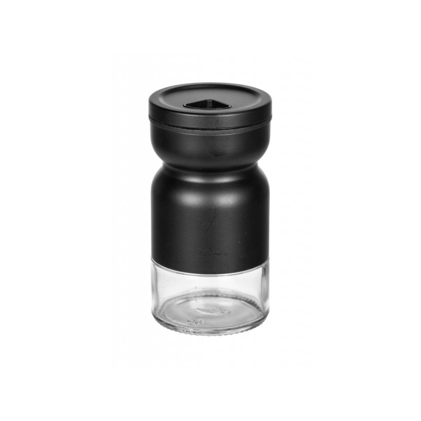 WENKO 55081100 - Σετ μπαχαρικών BLACK OUTDOOR KITCHEN 12x14,5 cm διάφανο/μαύρο