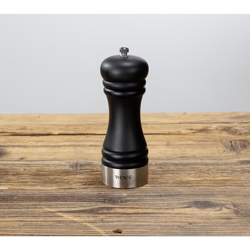 WENKO 55082100-Μύλος αλατιού BLACK OUTDOOR KITCHEN 5x17,5 cm ασημί/μαύρο/λευκό