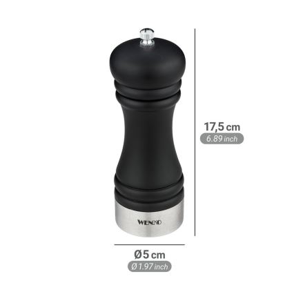 WENKO 55083100-Μύλος πιπεριού BLACK OUTDOOR KITCHEN 5x17,5 cm μαύρο/λευκό
