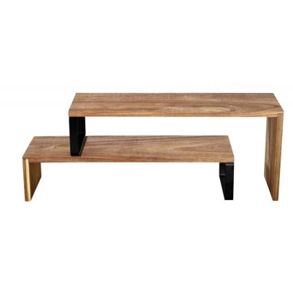 WENKO 55097100-Ράφι BLACK OUTDOOR KITCHEN 36x16 cm καφέ/μαύρο