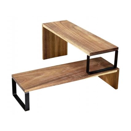 WENKO 55097100-Ράφι BLACK OUTDOOR KITCHEN 36x16 cm καφέ/μαύρο