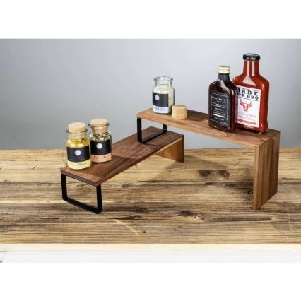 WENKO 55097100-Ράφι BLACK OUTDOOR KITCHEN 36x16 cm καφέ/μαύρο