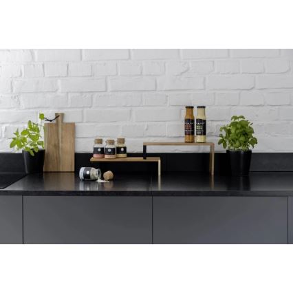 WENKO 55097100-Ράφι BLACK OUTDOOR KITCHEN 36x16 cm καφέ/μαύρο