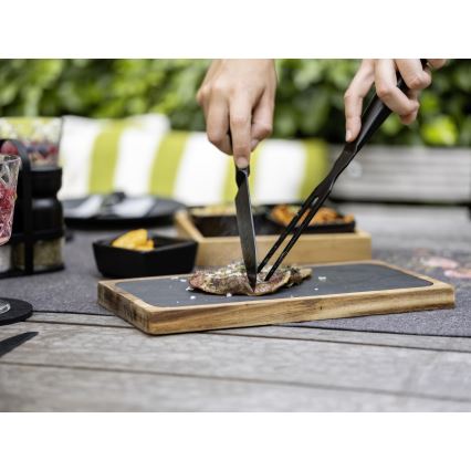 WENKO 55103100 - Σανίδα κοπής BLACK OUTDOOR KITCHEN 30x15 cm καφέ/γκρι
