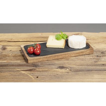 WENKO 55103100 - Σανίδα κοπής BLACK OUTDOOR KITCHEN 30x15 cm καφέ/γκρι