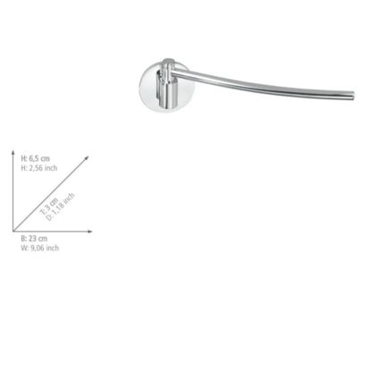 WENKO 5639100 - Βάση για πετσέτες κουζίνας TURBO-LOC KÜCHE 23x6,5 cm ανοξείδωτο ατσάλι/ασημί