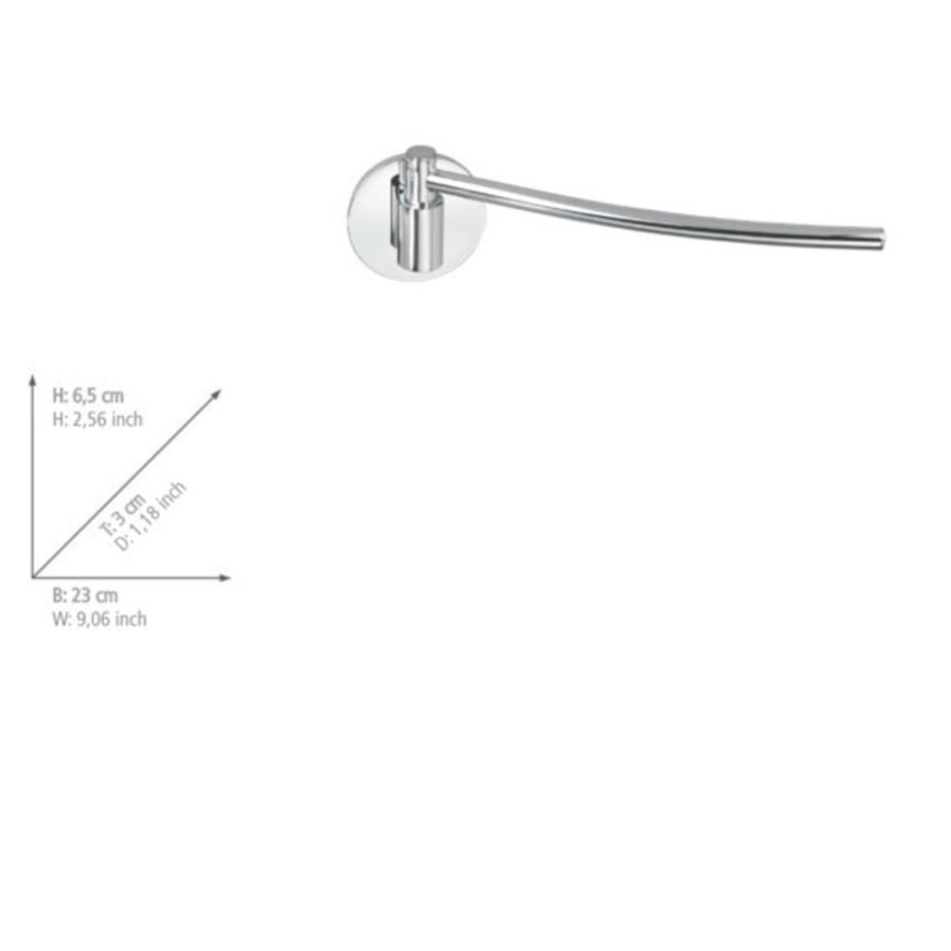 WENKO 5639100 - Βάση για πετσέτες κουζίνας TURBO-LOC KÜCHE 23x6,5 cm ανοξείδωτο ατσάλι/ασημί