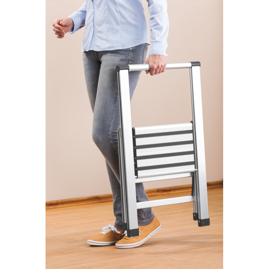 WENKO 601011100 - Σκαλοπάτι ALU-DESIGN 44x101 cm ασημί/μαύρο