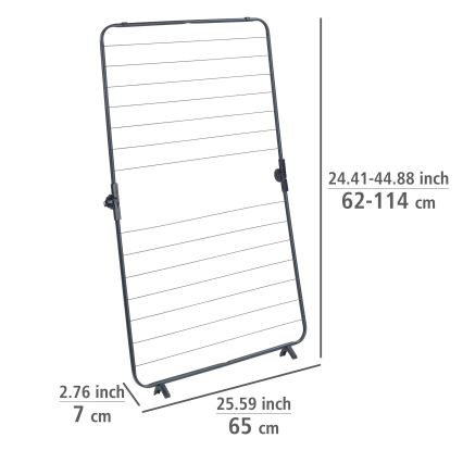 WENKO 63003100 - Απλώστρα ρούχων CHAMPION 65 x 114 εκ. μαύρη