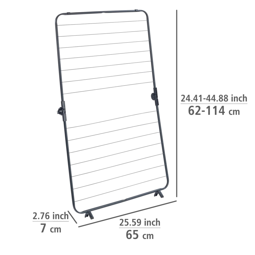 WENKO 63003100 - Απλώστρα ρούχων CHAMPION 65 x 114 εκ. μαύρη