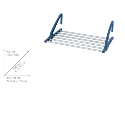 WENKO 63005800 - Απλώστρα ρούχων 37,5 x 21 εκ. ανοξείδωτο/ασημί/μπλε