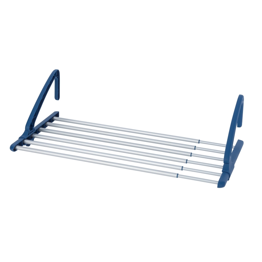 WENKO 63005800 - Απλώστρα ρούχων 37,5 x 21 εκ. ανοξείδωτο/ασημί/μπλε