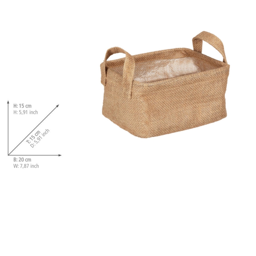 WENKO 64470100 - Καλάθι JUNA 20x15 cm καφέ
