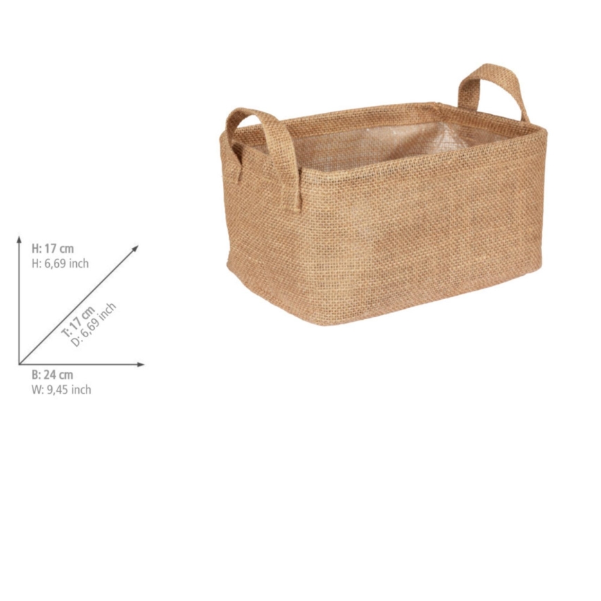 WENKO 64471100 - Καλάθι JUNA 24x17 cm καφέ