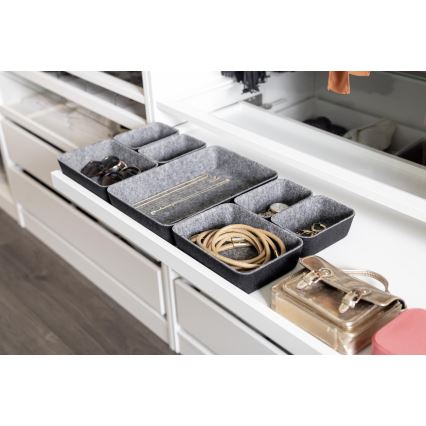 WENKO 64502100 - Οργανωτής συρταριού FELT 28,5x20 εκ. γκρι
