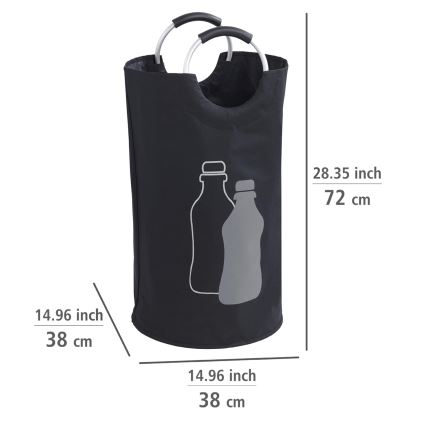 WENKO 69767800 - Τσάντα JUMBO 38x72 cm μαύρη