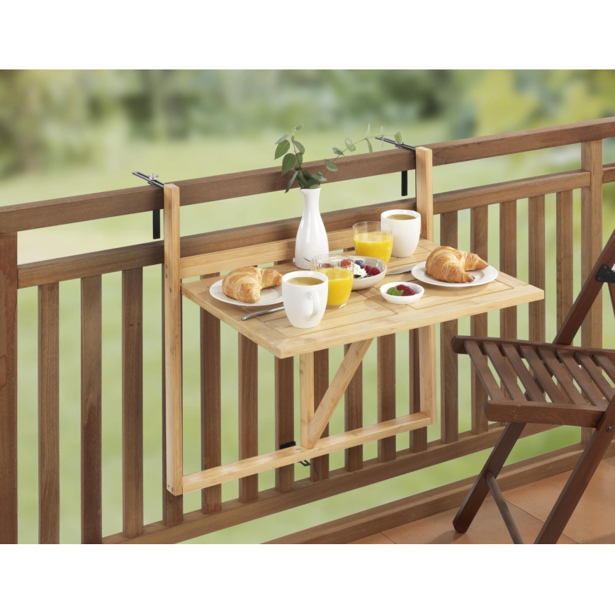 WENKO 69806800 - Τραπέζι WAIKIKI 64 x 65 εκ. λευκό/καφέ