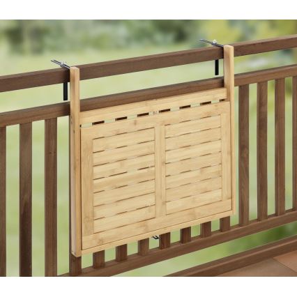 WENKO 69806800 - Τραπέζι WAIKIKI 64 x 65 εκ. λευκό/καφέ