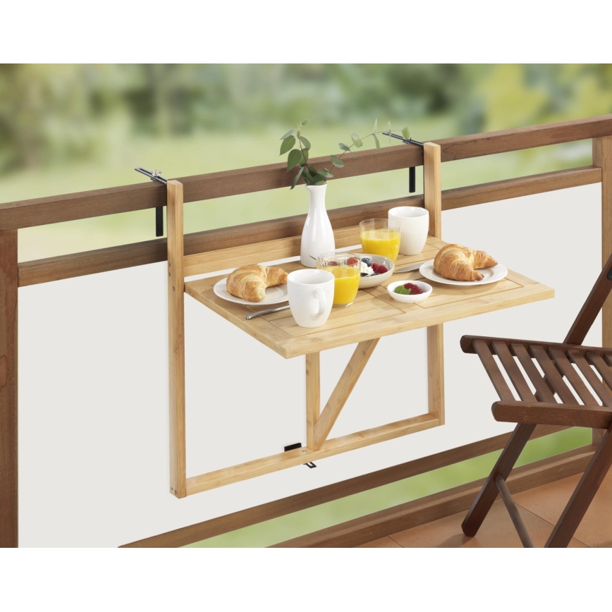 WENKO 69806800 - Τραπέζι WAIKIKI 64x65 cm λευκό/καφέ