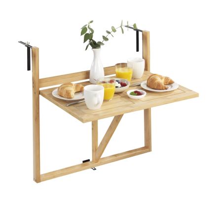 WENKO 69806800 - Τραπέζι WAIKIKI 64x65 cm λευκό/καφέ
