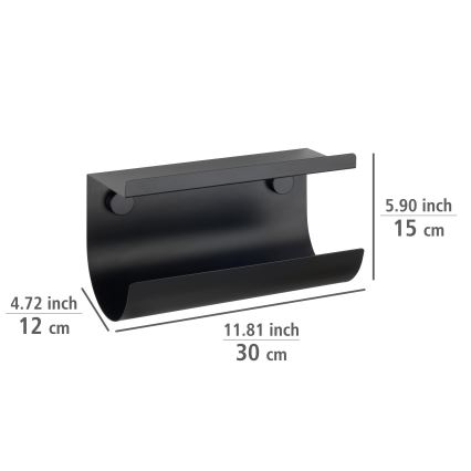 WENKO 71144800 - Βάση ρολού JET 30x15 cm μαύρη