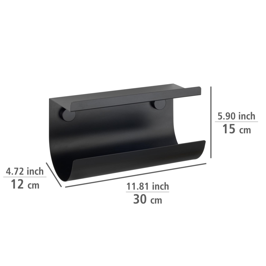 WENKO 71144800 - Βάση για ρολό JET 30x15 cm μαύρη