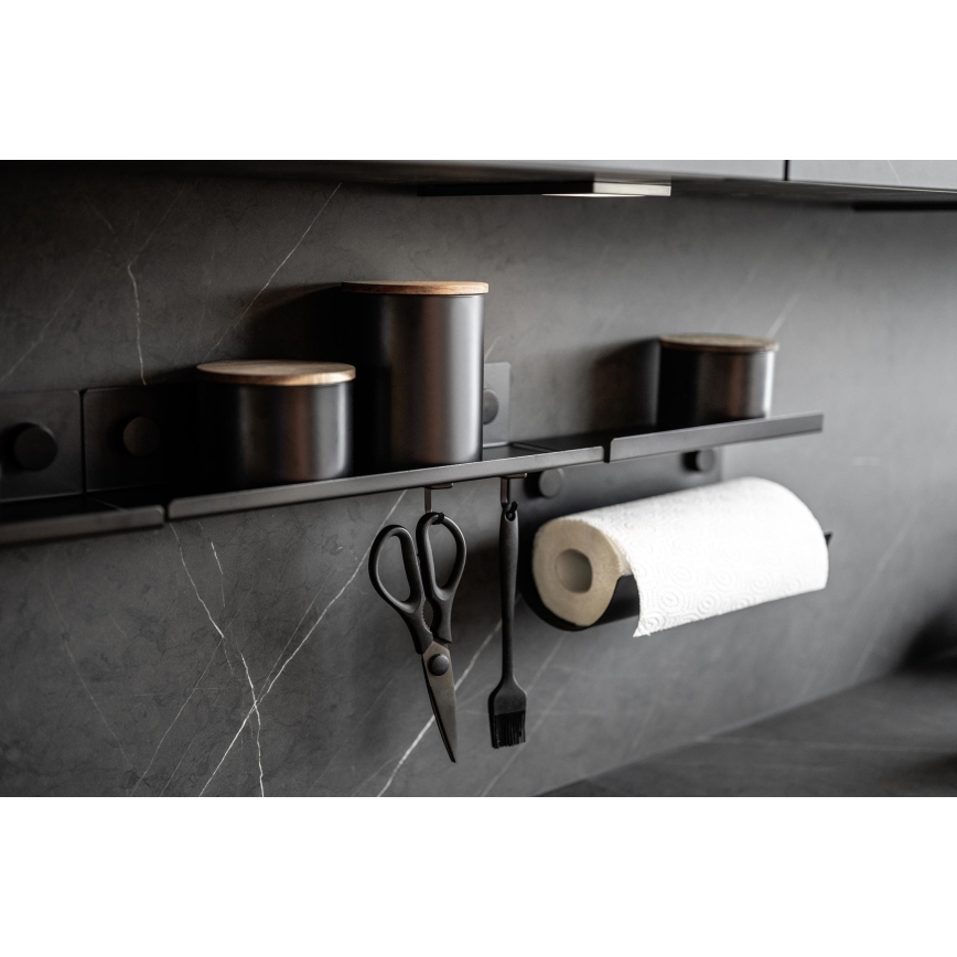 WENKO 71144800 - Βάση για ρολό JET 30x15 cm μαύρη