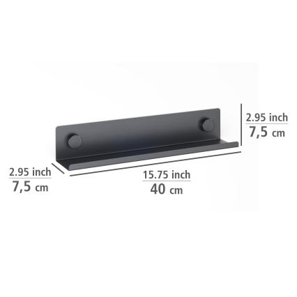WENKO 71146800 - Βαζάκια μπαχαρικών JET 40x7,5 cm μαύρα