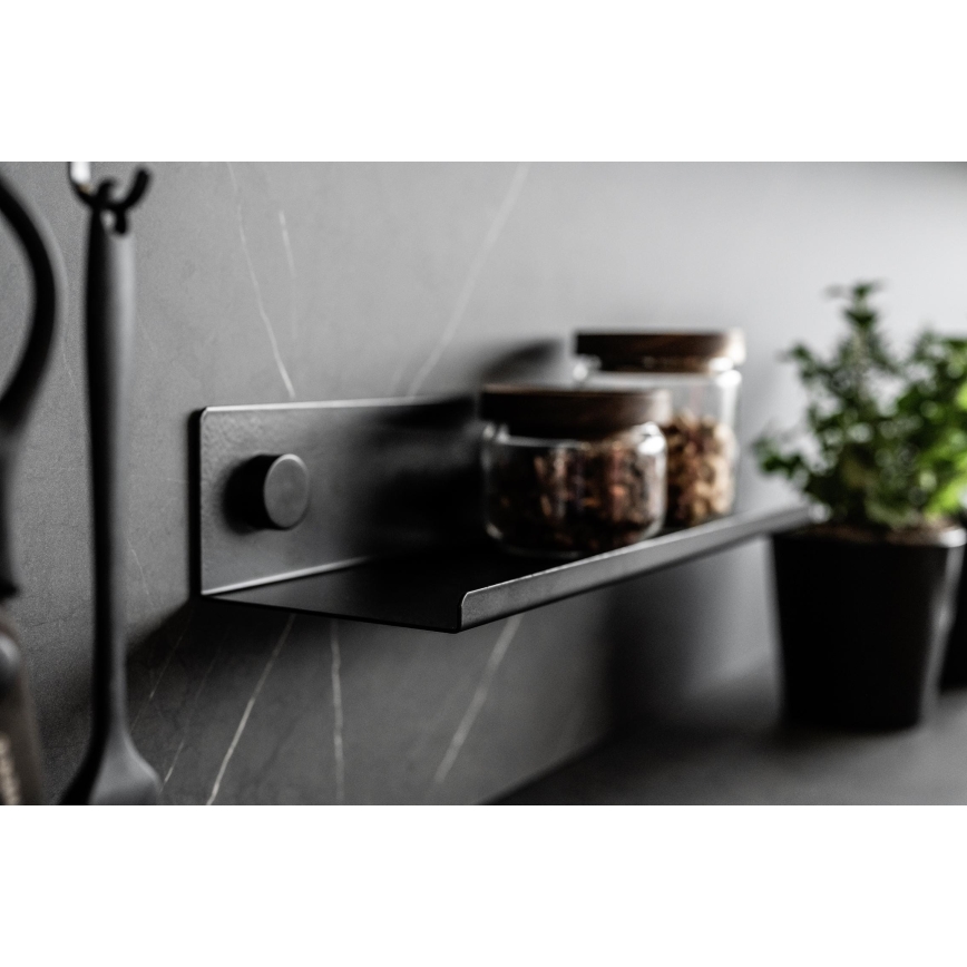 WENKO 71147800 - Ράφι JET 25x7,5 cm μαύρο