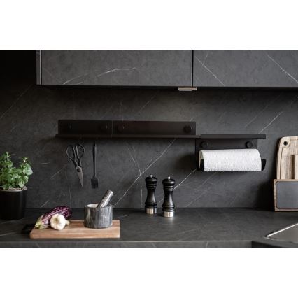 WENKO 71147800 - Ράφι JET 25x7,5 cm μαύρο