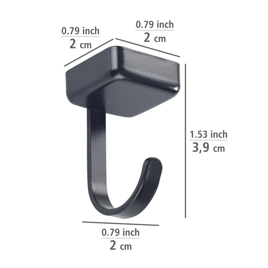 WENKO 71149800 - Άγκιστρα JET 2,2x3,9 cm μαύρο/ασημί