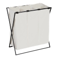 WENKO 71298800 - Καλάθι άπλυτων TRIO, 69x76 εκ., εκρού/μαύρο