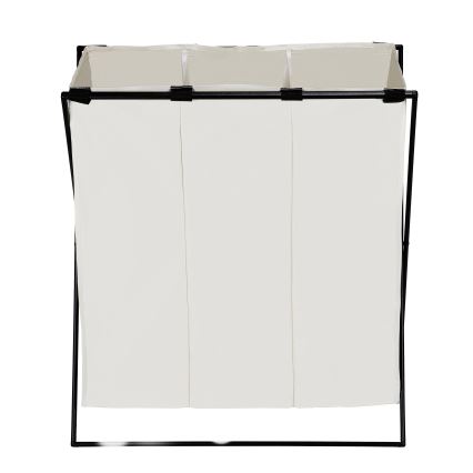 WENKO 71298800 - Καλάθι άπλυτων TRIO, 69x76 εκ., εκρού/μαύρο