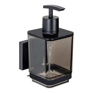 WENKO 71444800 - Διανομέας υγρού σαπουνιού VACUUM-LOC QUADRO ED 7,5x16 cm σε μαύρο
