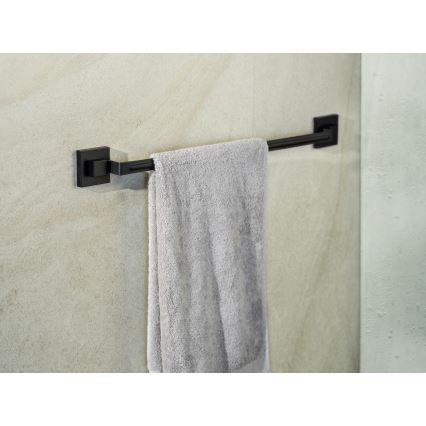 WENKO 71445800 - Μπάρα πετσετών VACUUM-LOC QUADRO ED 60,5x6 cm μαύρη