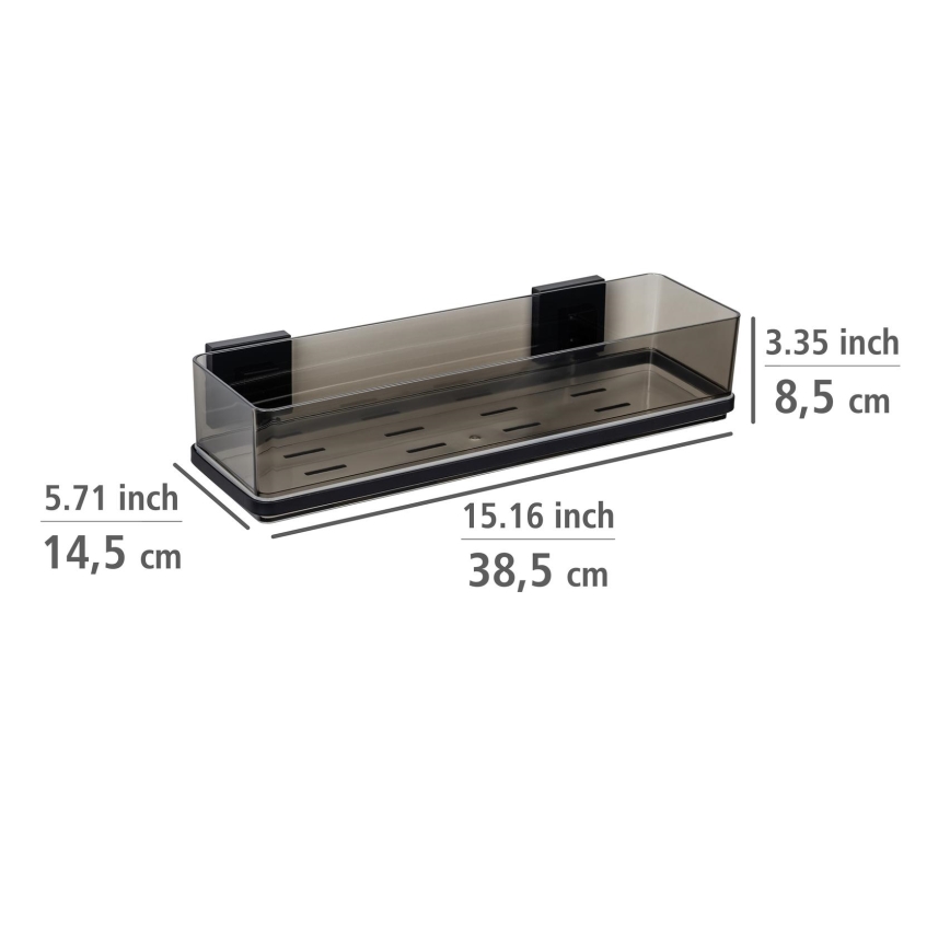 WENKO 71446800 - Ράφι VACUUM-LOC QUADRO ED 38,5x14,5 cm μαύρο
