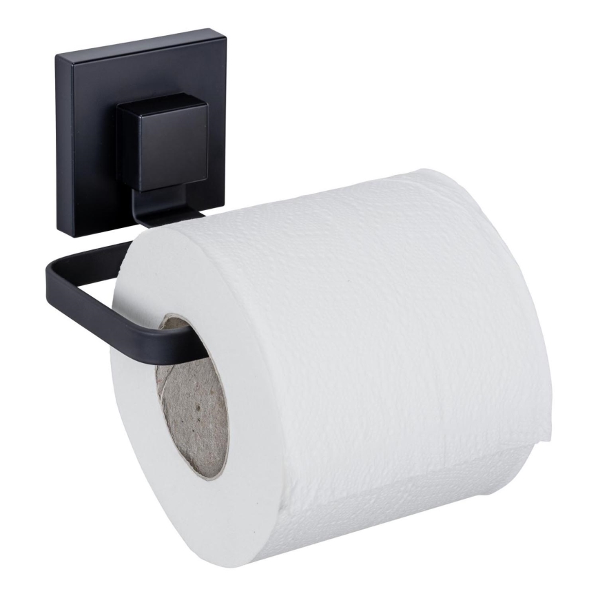 WENKO 71447800 - Βάση ρολού χαρτιού υγείας VACUUM-LOC QUADRO ED 14x11 cm μαύρη