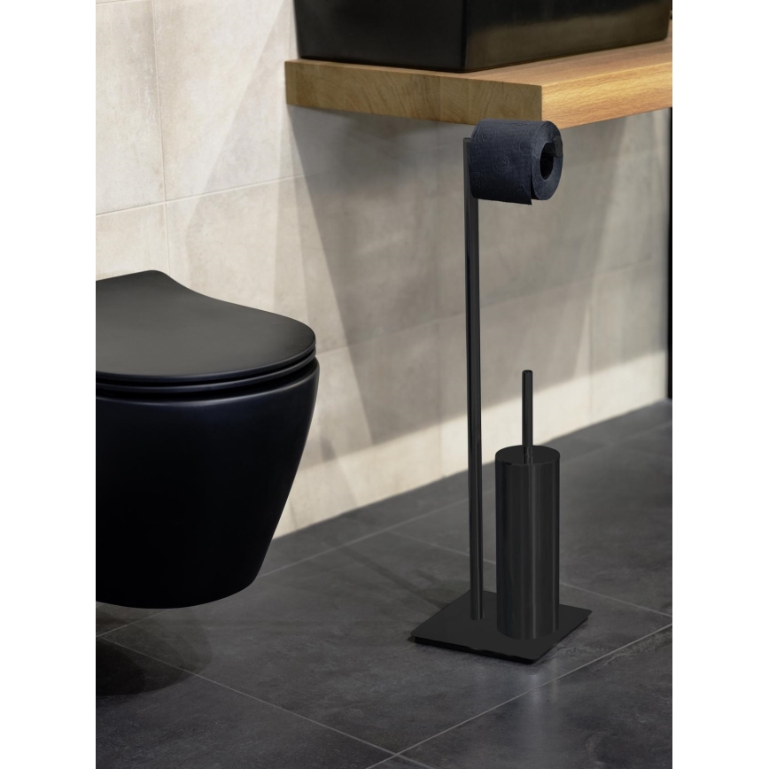 WENKO 71556800 - Σετ WC RECCO 20x71,5 cm μαύρο