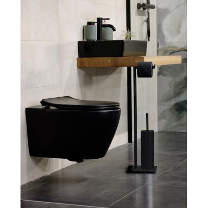 WENKO 71556800 - Σετ WC RECCO 20x71,5 cm μαύρο
