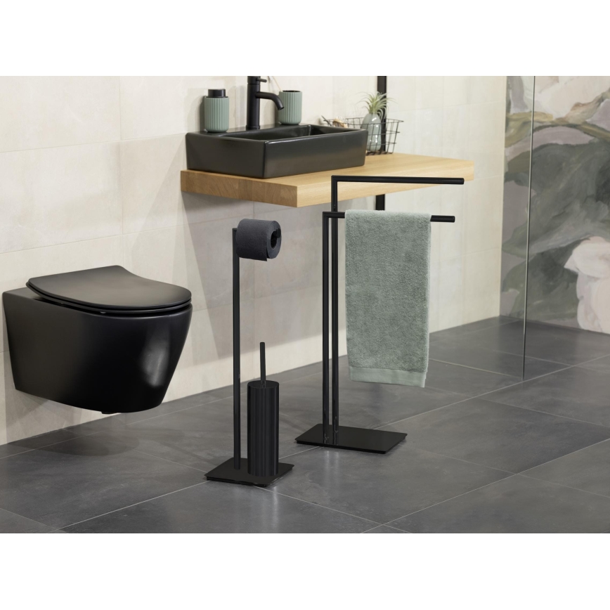 WENKO 71556800 - Σετ WC RECCO 20x71,5 cm μαύρο