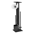 WENKO 71558800 - Σετ WC DEBAR 21x70,5 cm ανοξείδωτο/μαύρο