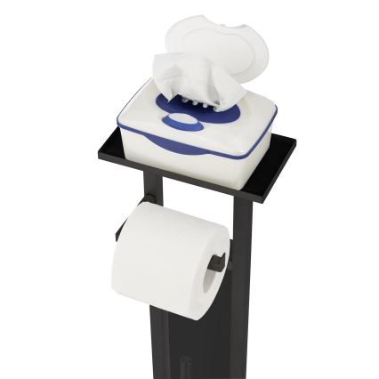 WENKO 71558800 - Σετ WC DEBAR 21x70,5 cm ανοξείδωτο/μαύρο