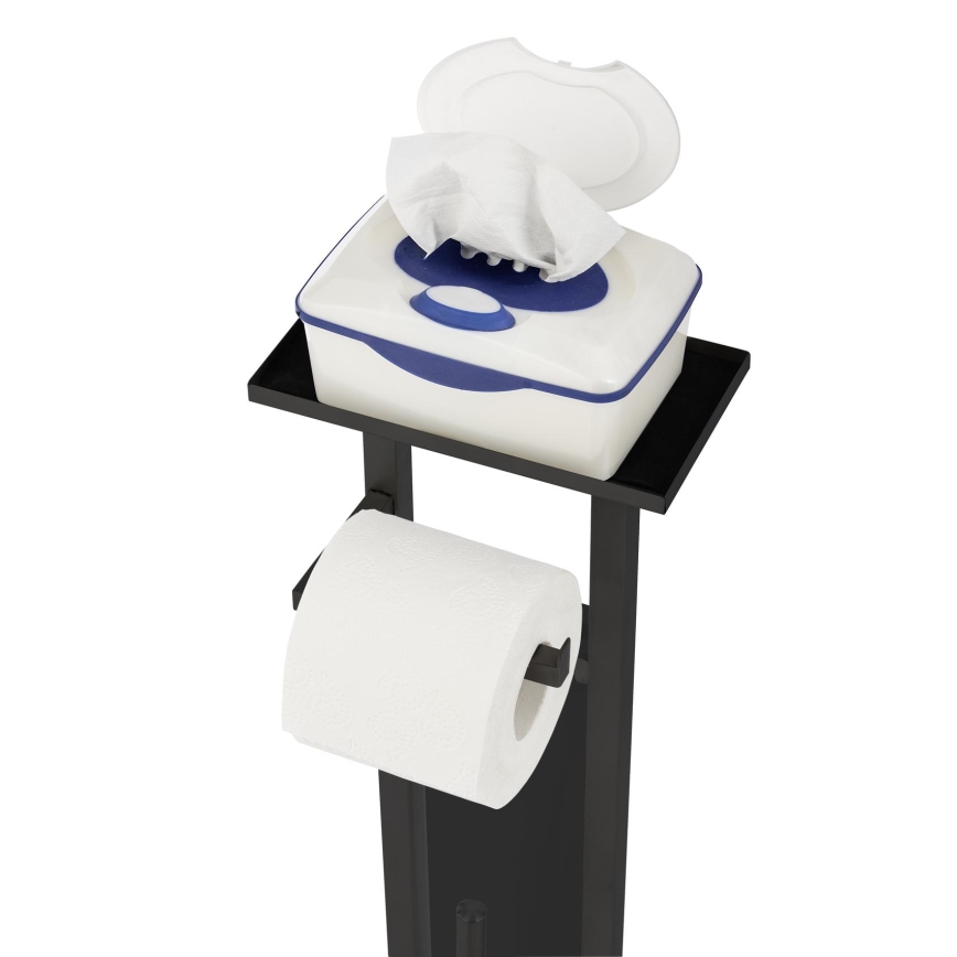 WENKO 71558800 - Σετ WC DEBAR 21x70,5 cm ανοξείδωτο/μαύρο