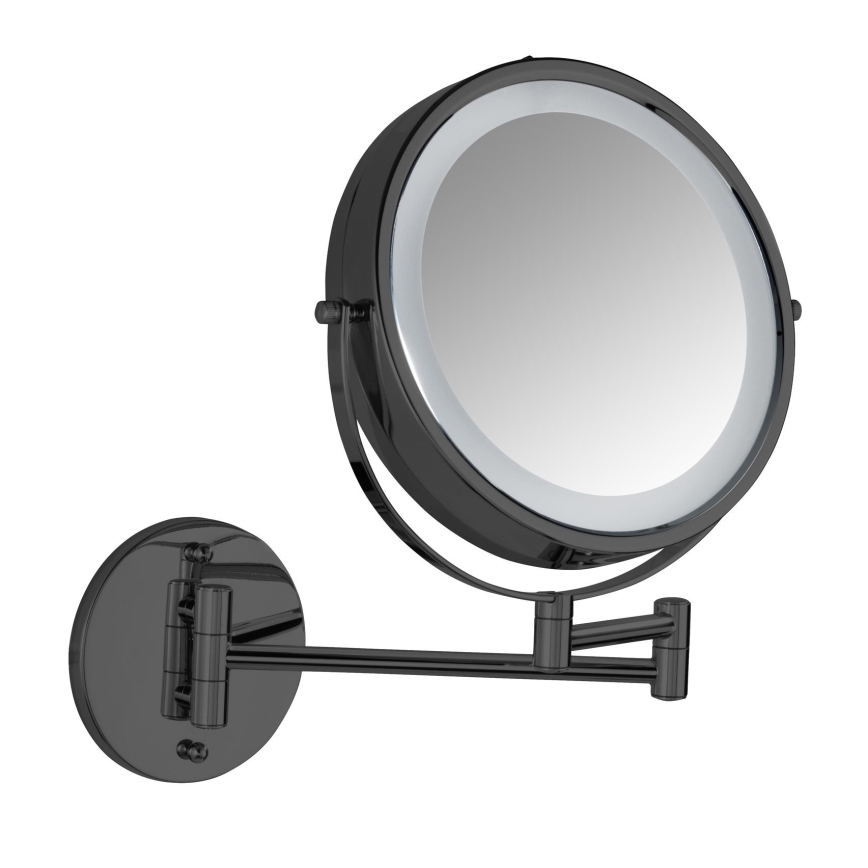 WENKO 71559800 - Καθρέφτης POWER-LOC 25,5x32 cm μαύρος