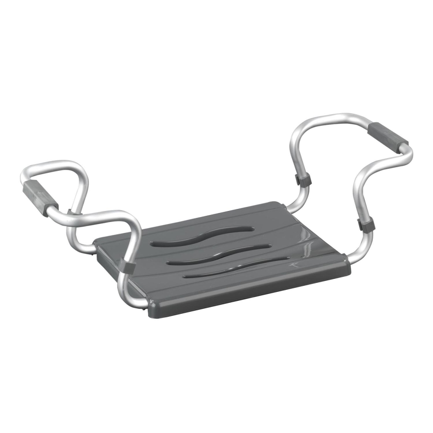 WENKO 73392500-Κάθισμα ασφαλείας για το μπάνιο 26x18 cm ασημί/ανθρακί