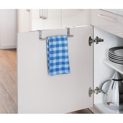 WENKO 79173100 - Κρεμάστρα πετσετών TELESCOPE 7x6 cm ανοξείδωτο/ασημί/μαύρο