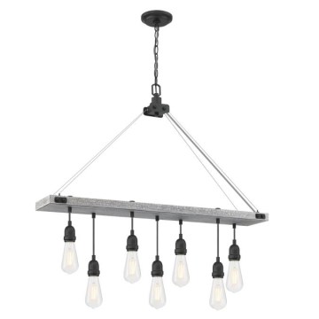 Westinghouse 6116440 - Κρεμαστός πολυέλαιος με αλυσίδα ASHWOOD 7xE27/60W/230V