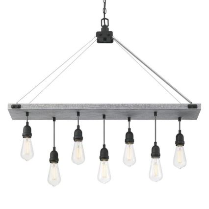 Westinghouse 6116440 - Κρεμαστός πολυέλαιος με αλυσίδα ASHWOOD 7xE27/60W/230V