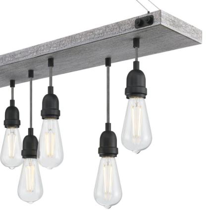 Westinghouse 6116440 - Κρεμαστός πολυέλαιος με αλυσίδα ASHWOOD 7xE27/60W/230V